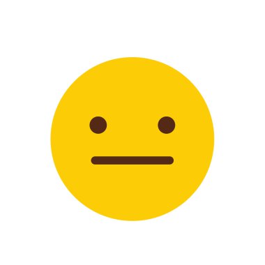 Üzgün emoji simgesi tasarım, renkli vektör çizim