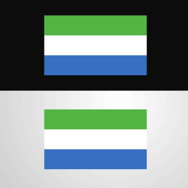 Sierra Leone bayrak banner tasarımı