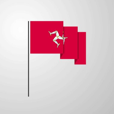 Isle of Man bayrak yaratıcı arka plan sallayarak
