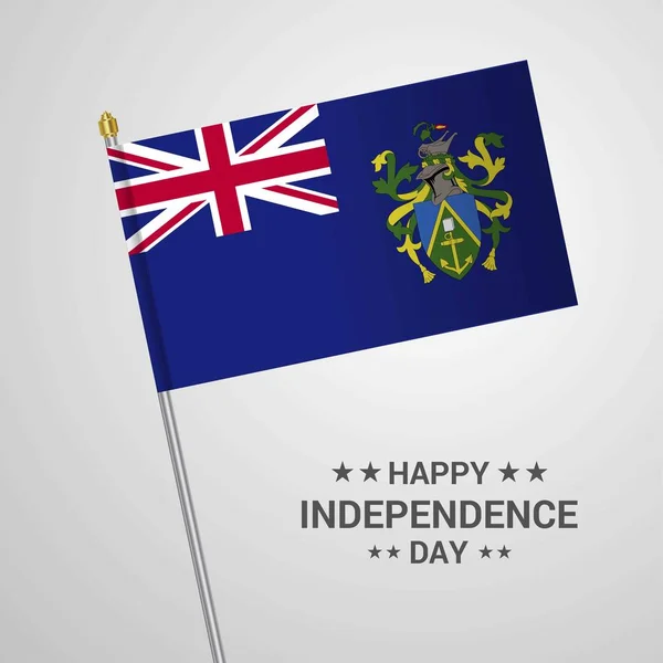 Pitcairn Islnand Día Independencia Diseño Tipográfico Con Vector Bandera — Archivo Imágenes Vectoriales