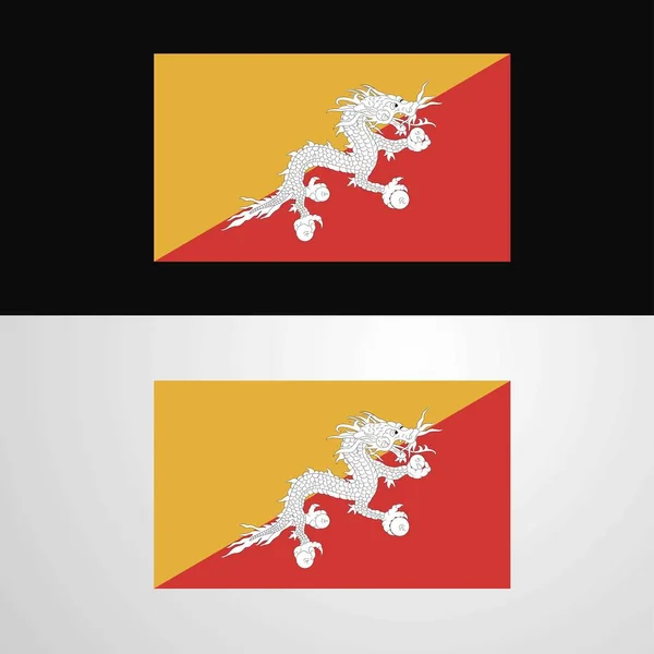 Ontwerp Van Banner Van Vlag Van Bhutan — Stockvector