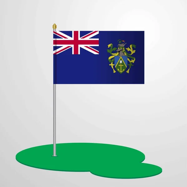 Pitcairn Islnand Flag Pole — Stockvector