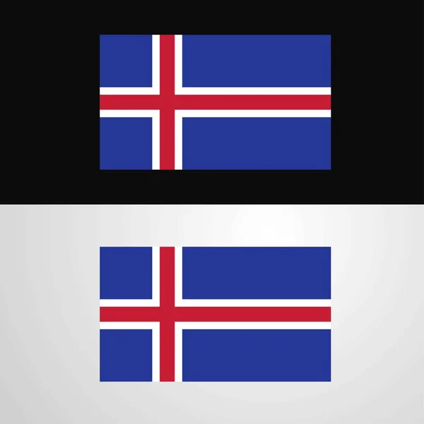Projekt Banera Flaga Islandii — Wektor stockowy