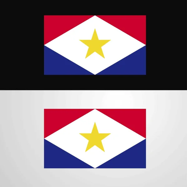Saba Bandera Diseño Banner — Vector de stock