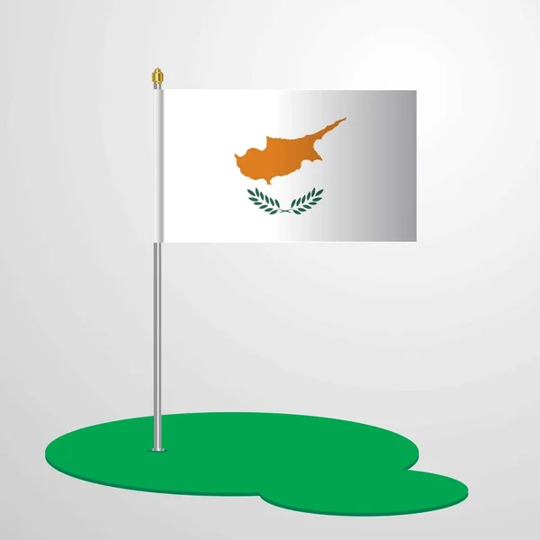 Cipro Bandiera Polo Illustrazione Vettoriale — Vettoriale Stock