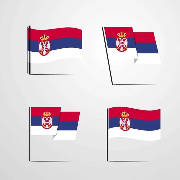 Szerbia Jelző Ikon Vektoros Illusztráció — Stock Vector