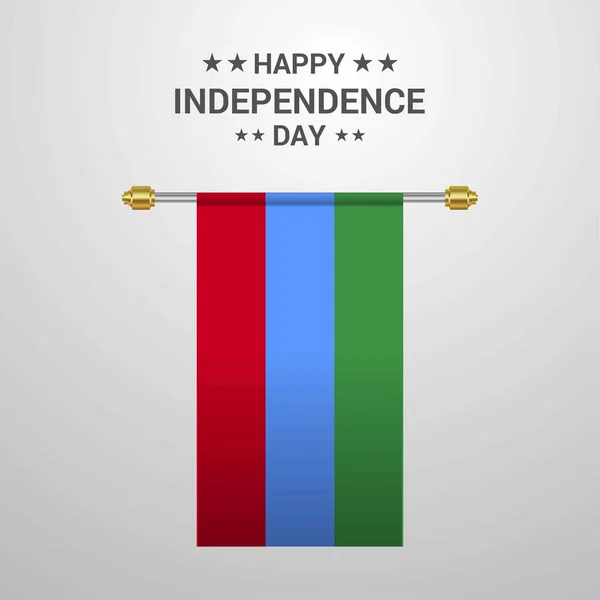 День Независимости Дагестана Фоне Флага — стоковый вектор