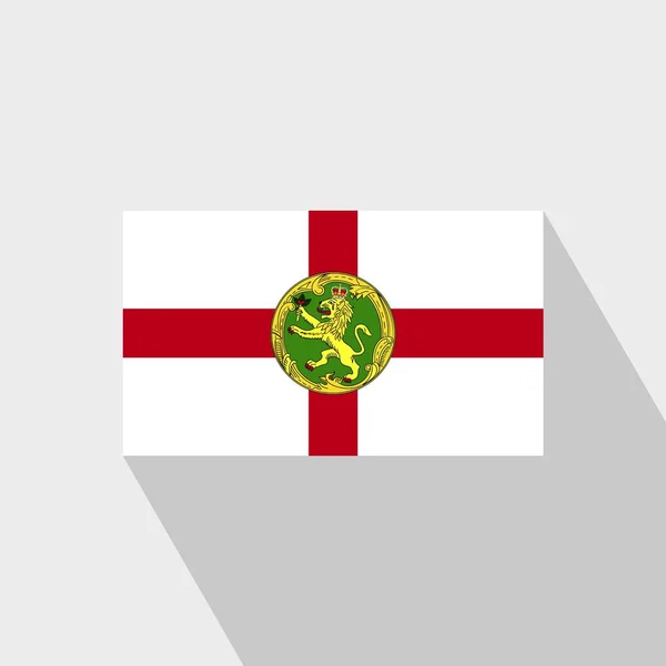 Alderney Flag Long Shadow Design Vector — Stock Vector