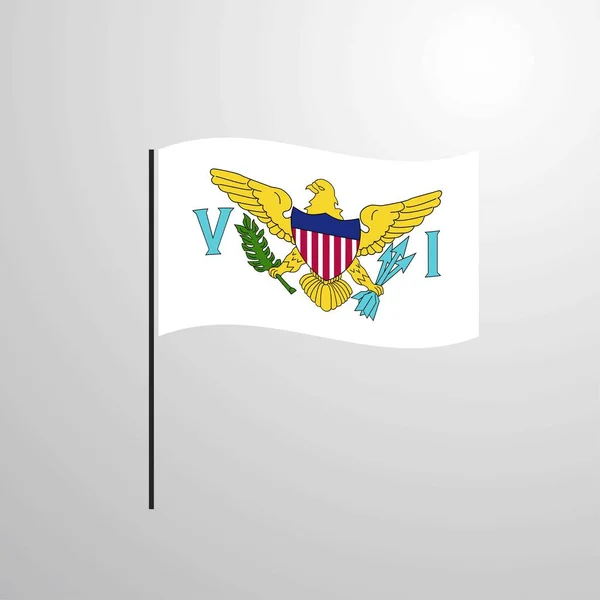 Îles Vierges Agitant Drapeau — Image vectorielle
