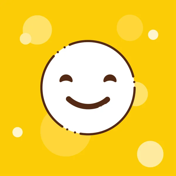 Smiling Emoji Icon Design Colorful Vector Illustration — Stock Vector