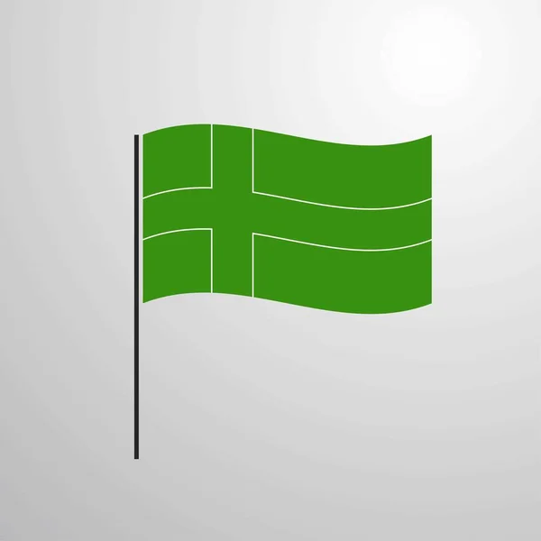 Kirgizië Zwaaien Vlag Vectorillustratie — Stockvector