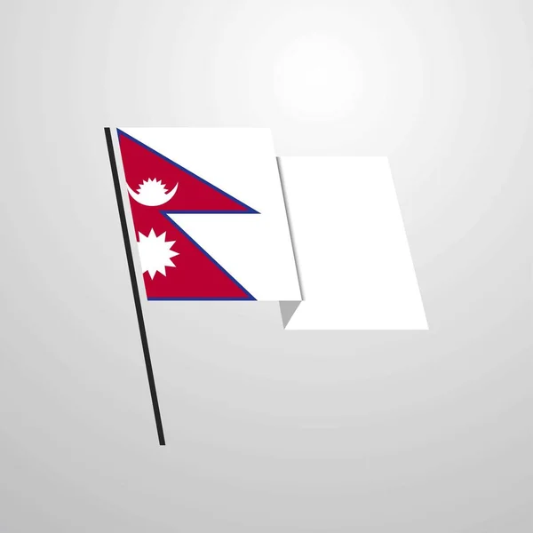 Nepal Flag Icon Vector Illustration — Stock Vector