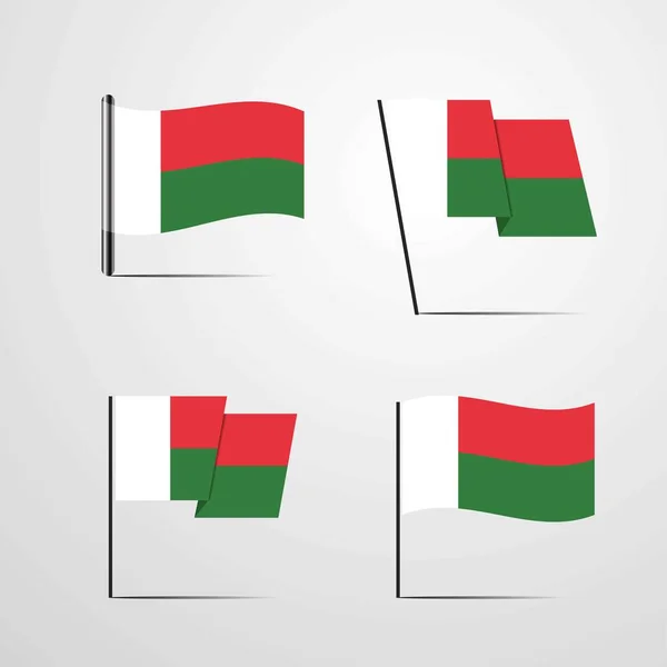 Векторная Иллюстрация Флага Мадгаскара — стоковый вектор
