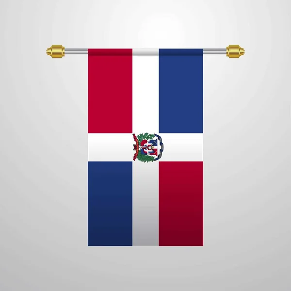 Bandera Colgante República Dominicana — Archivo Imágenes Vectoriales