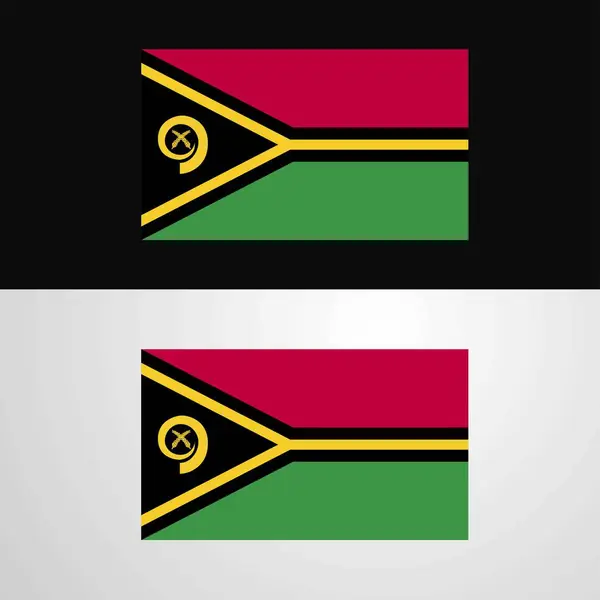 Vanuatu Bandera Diseño Banner — Archivo Imágenes Vectoriales