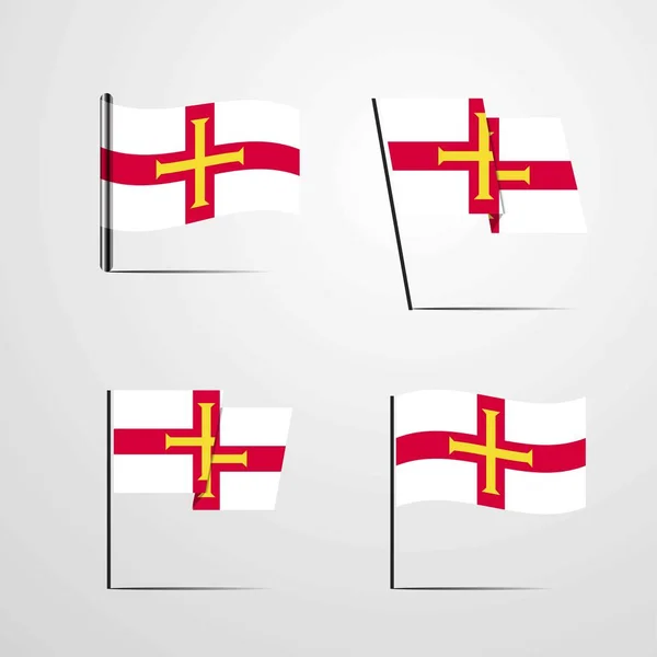 Εικονογράφηση Φορέα Εικονίδιο Σημαία Του Γκέρνσεϊ — Διανυσματικό Αρχείο