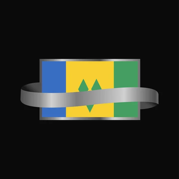Vlag Van Saint Vincent Grenadines Ontwerp Van Banner Van Het — Stockvector