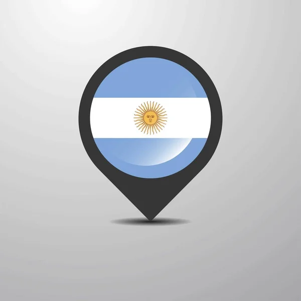 Argentina Mapa Pin Ilustración Vectorial — Archivo Imágenes Vectoriales