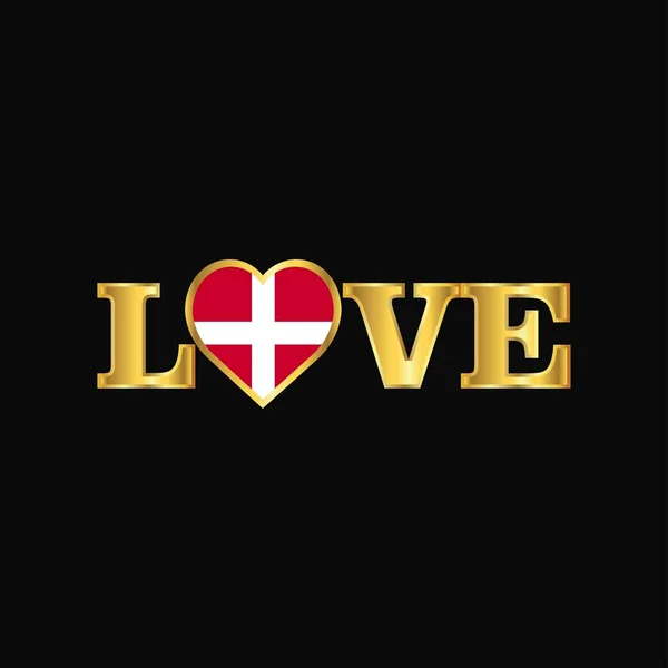 Altın Aşk Tipografi Malta Bayrağı Sovereign Askeri Sipariş Tasarlamak Vektör — Stok Vektör