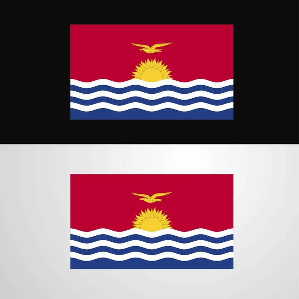 キリバス共和国の旗のバナー デザイン — ストックベクタ