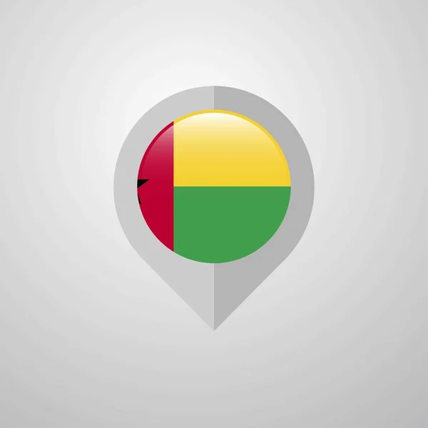 Χάρτης Πλοήγησης Δείκτη Φορέα Σχεδιασμού Σημαία Γουινέα Μπισάου — Διανυσματικό Αρχείο