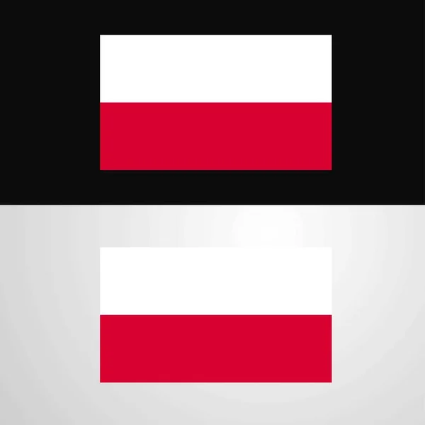 Pologne Conception Bannière Drapeau — Image vectorielle