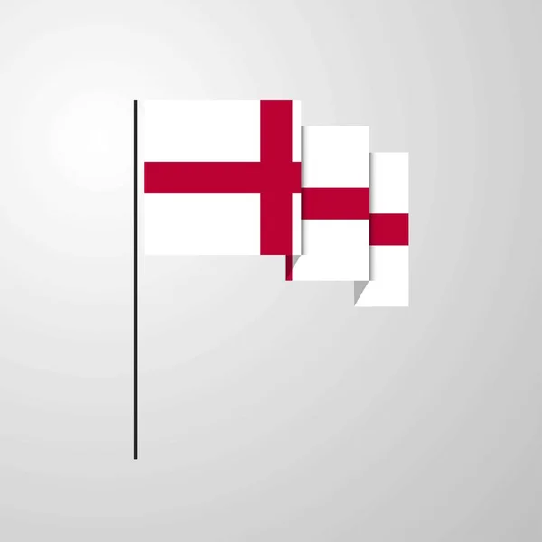 England Schwenkt Flagge — Stockvektor