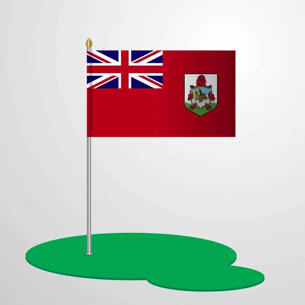 Bermuda Flag Pole Vectorillustratie — Stockvector