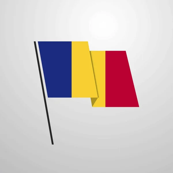 Roemenië Vlag Pictogram Vectorillustratie — Stockvector