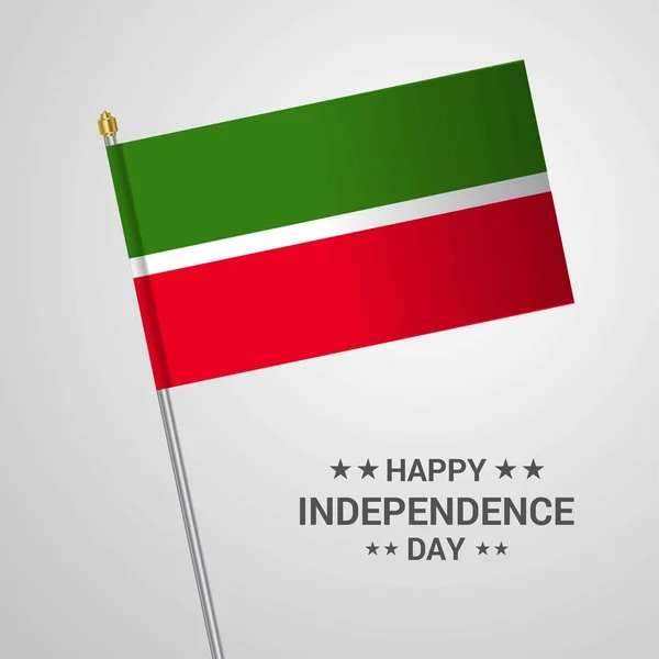 Tartaristán Diseño Tipográfico Del Día Independencia Con Vector Bandera — Archivo Imágenes Vectoriales