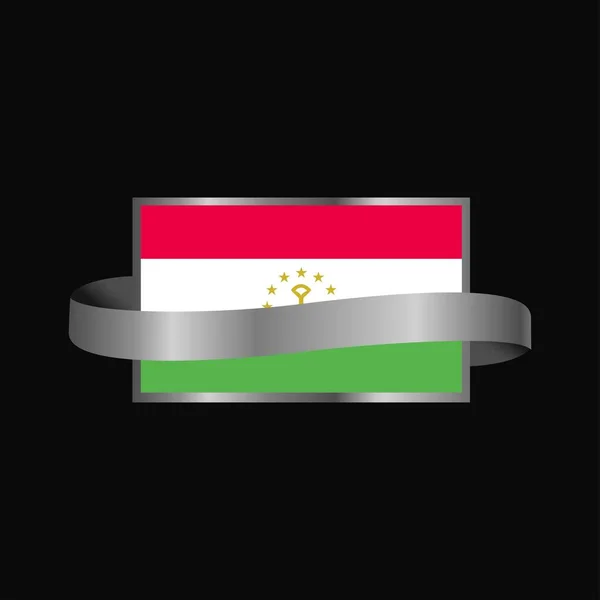 Tadschikistan Flaggenband Design — Stockvektor