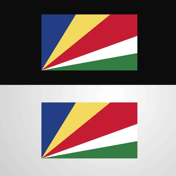Seychellernas Flagga Banner Design — Stock vektor