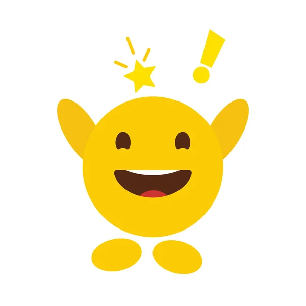 Rindo Ícone Emoji Vetor Design — Vetor de Stock