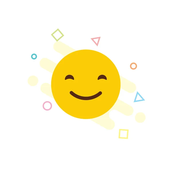 Desain Ikon Emoji Tersenyum Ilustrasi Vektor Berwarna Warni - Stok Vektor