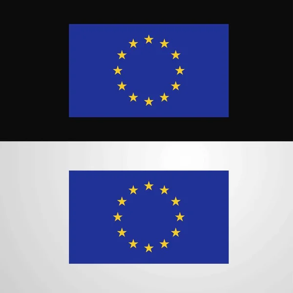 Bandeira União Europeia Design Banner — Vetor de Stock