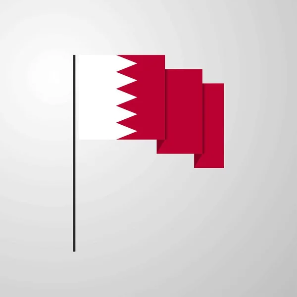 Bahrain Sventola Bandiera Sfondo Creativo — Vettoriale Stock