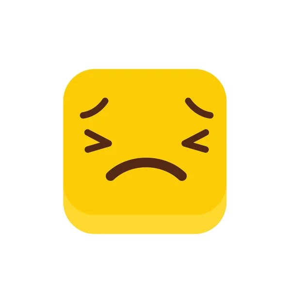 Triste Emoji Icono Diseño Vector — Archivo Imágenes Vectoriales