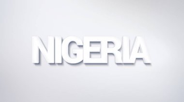 Nijerya, metin tasarım. hat. Tipografi poster. Duvar kağıdı arka plan olarak kullanılabilir