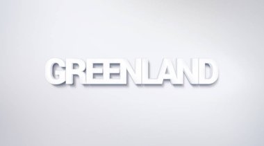 Grönland, metin tasarım. hat. Tipografi poster. Duvar kağıdı arka plan olarak kullanılabilir