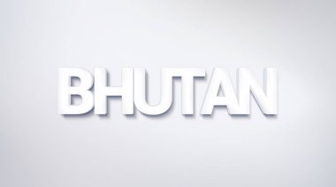 Bhutan, metin tasarım. hat. Tipografi poster. Duvar kağıdı arka plan olarak kullanılabilir