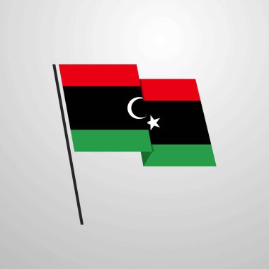 Libya bayrağı simge vektör çizim