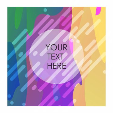 Tipografi vektör ile çok renkli arka plan