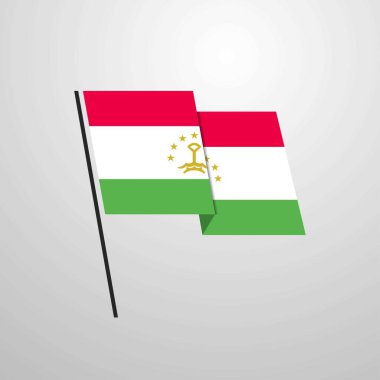 Tacikistan bayrağı simge vektör çizim