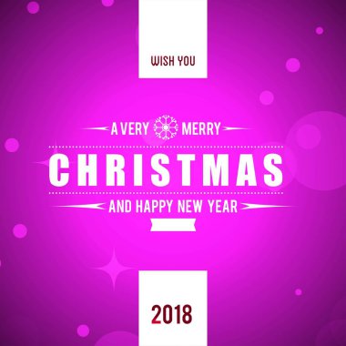 Pembe arka plan vektör ile neşeli Noel yaratıcı tasarım