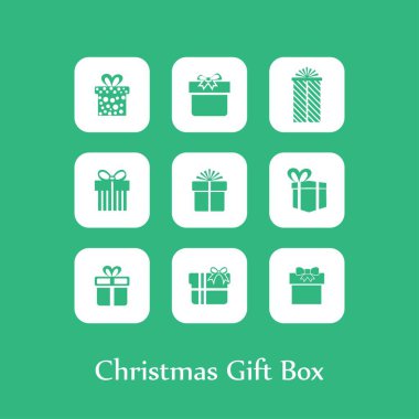 Vektör Noel giftbox Icon set