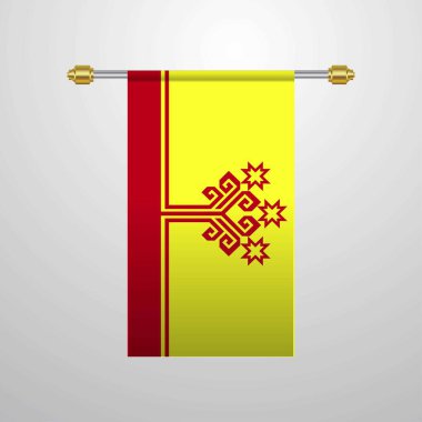 Bayrak, vektör çizim asılı Çuvaşistan