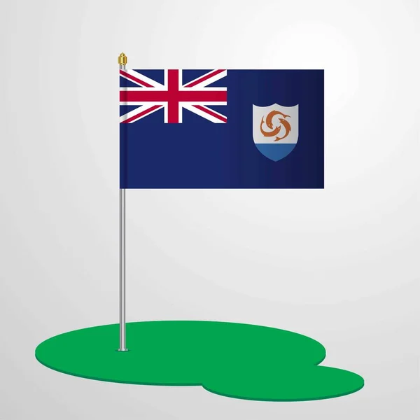 Bandera Anguila Polo Ilustración Vectorial — Vector de stock