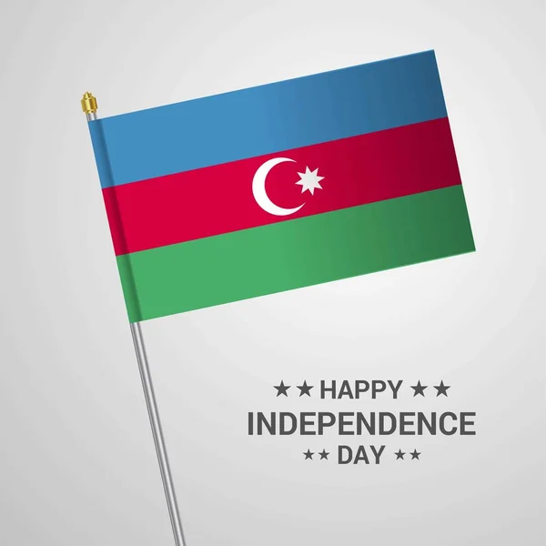 Azerbaiyán Día Independencia Diseño Tipográfico Con Vector Bandera — Archivo Imágenes Vectoriales