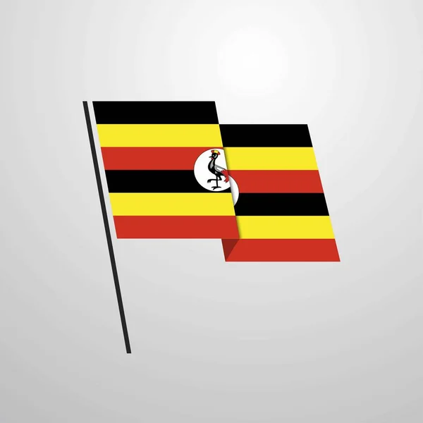 Uganda Flag Icon Vector Illustration — Stock Vector