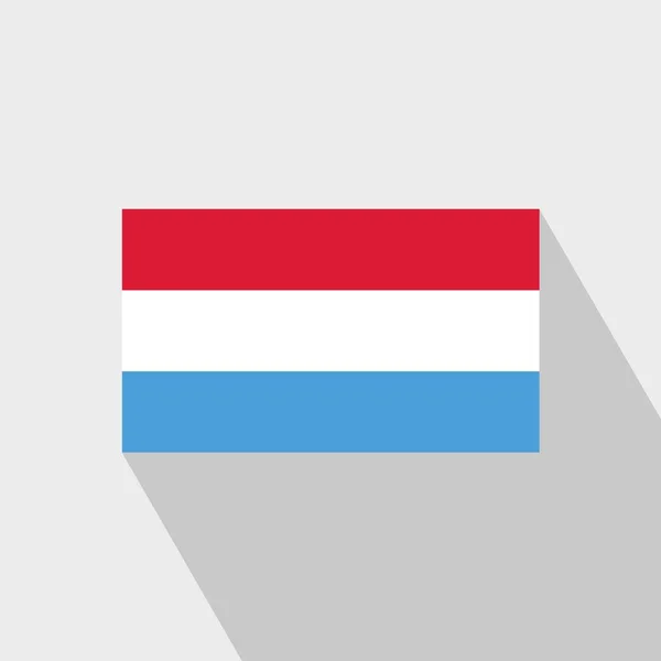 Luxemburg Vlag Long Shadow Ontwerp Vector — Stockvector